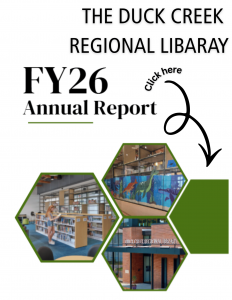 Image of the cover page of the Duck Creek Regional Library. Click on the image to open the PDF. 